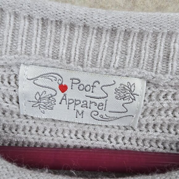 Poof Apparel Medium Gray Ribbed Knit Sweater - Picture 3 of 7